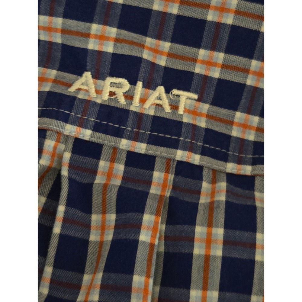 Ariat Pro Series Mens XXL Blue Plaid Long Sleeve‎ Button Down Shirt 10022095 - Picture 9 of 11